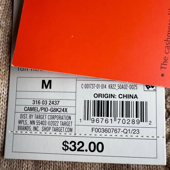 Knox Rose Women's V-Neck Pullover Sweater Tan Medium - Picture 11 of 11